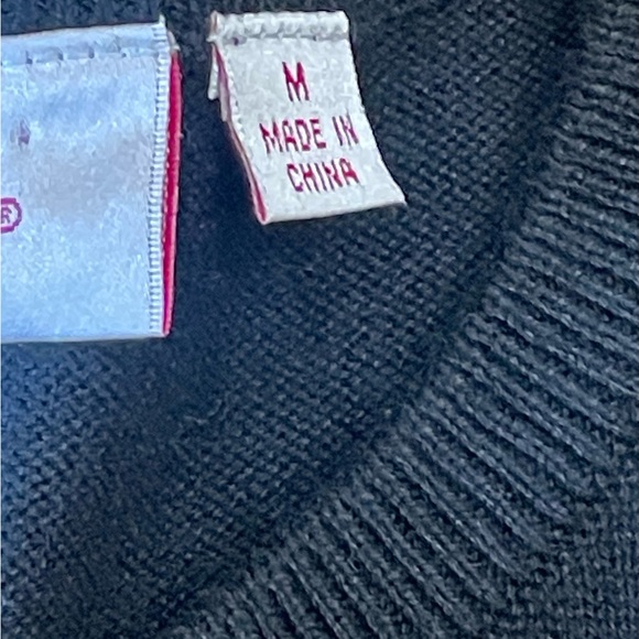 Quacker Factory Womens Black Sequined Christmas Sweater with Dog Tree Design M - Picture 5 of 8